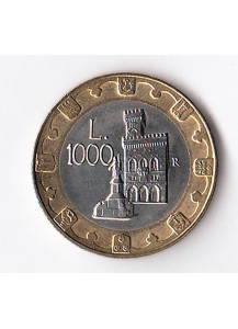 1997 Lire 1000 Bimetallica Fior di Conio San Marino  